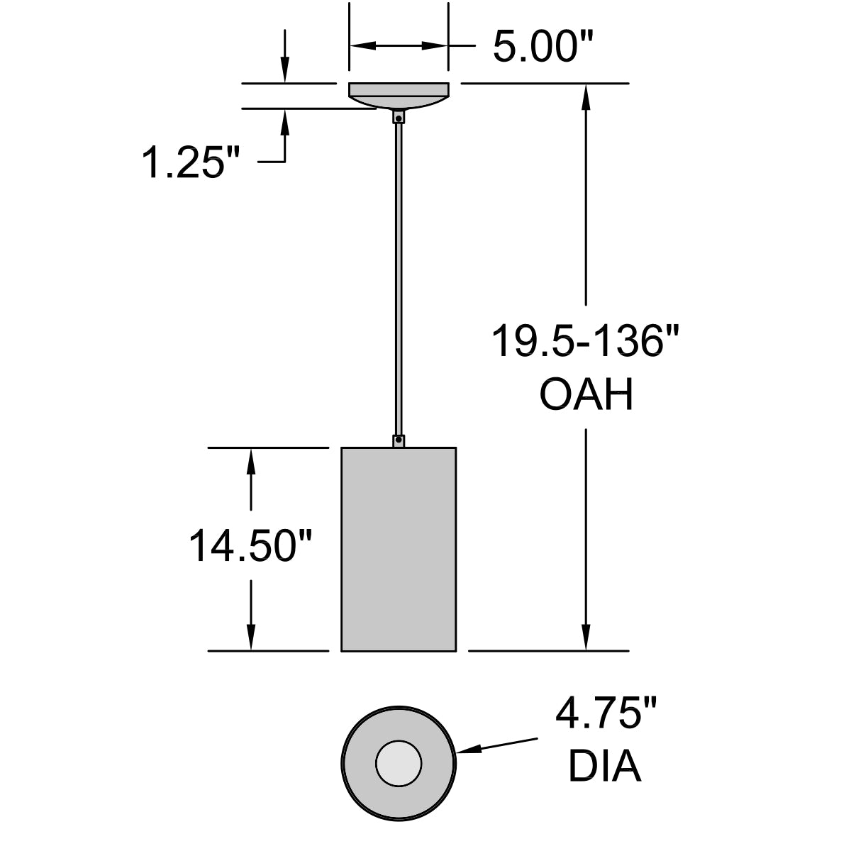 Access Lighting Pilson LED Pendant (29002LEDDLP-SAT-C), image 2