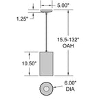 Access Lighting Pilson XL LED Pendant (29007LEDDLP-MBL-C), image 3