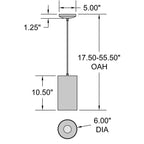 Access Lighting Pilson XL LED Pendant (29007LEDDLP-SAT), image 2
