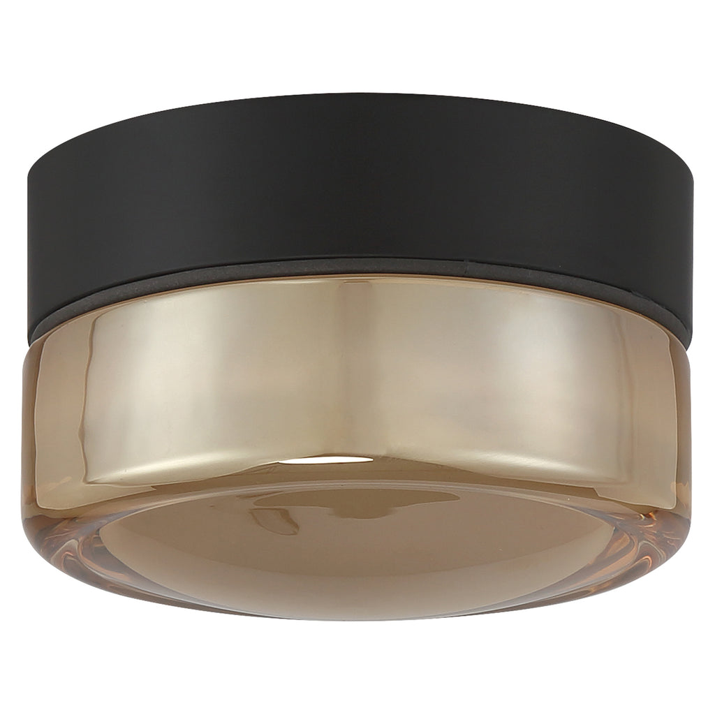 Masso LED Flush Mount, Amber Glass
