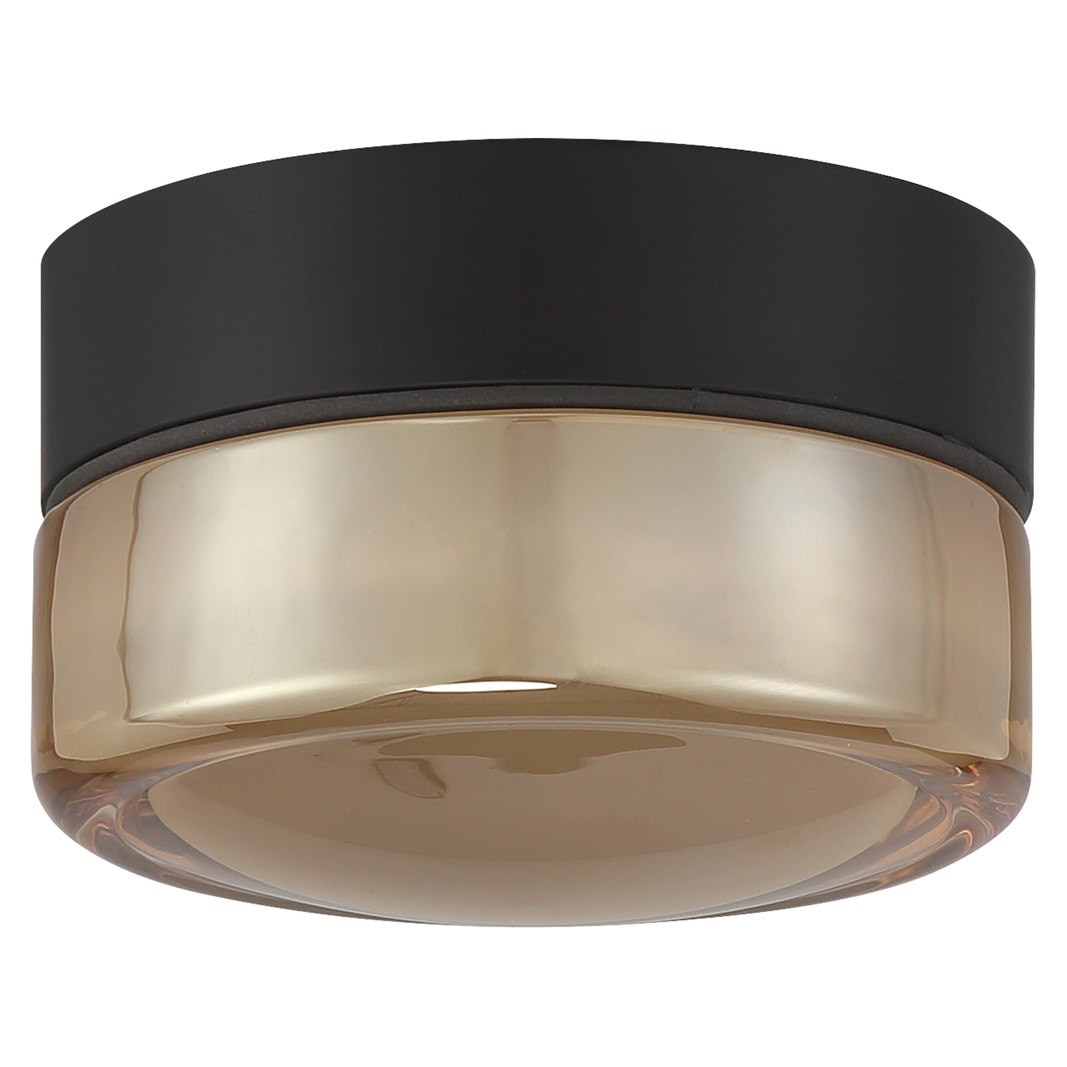 Masso LED Flush Mount, Amber Glass