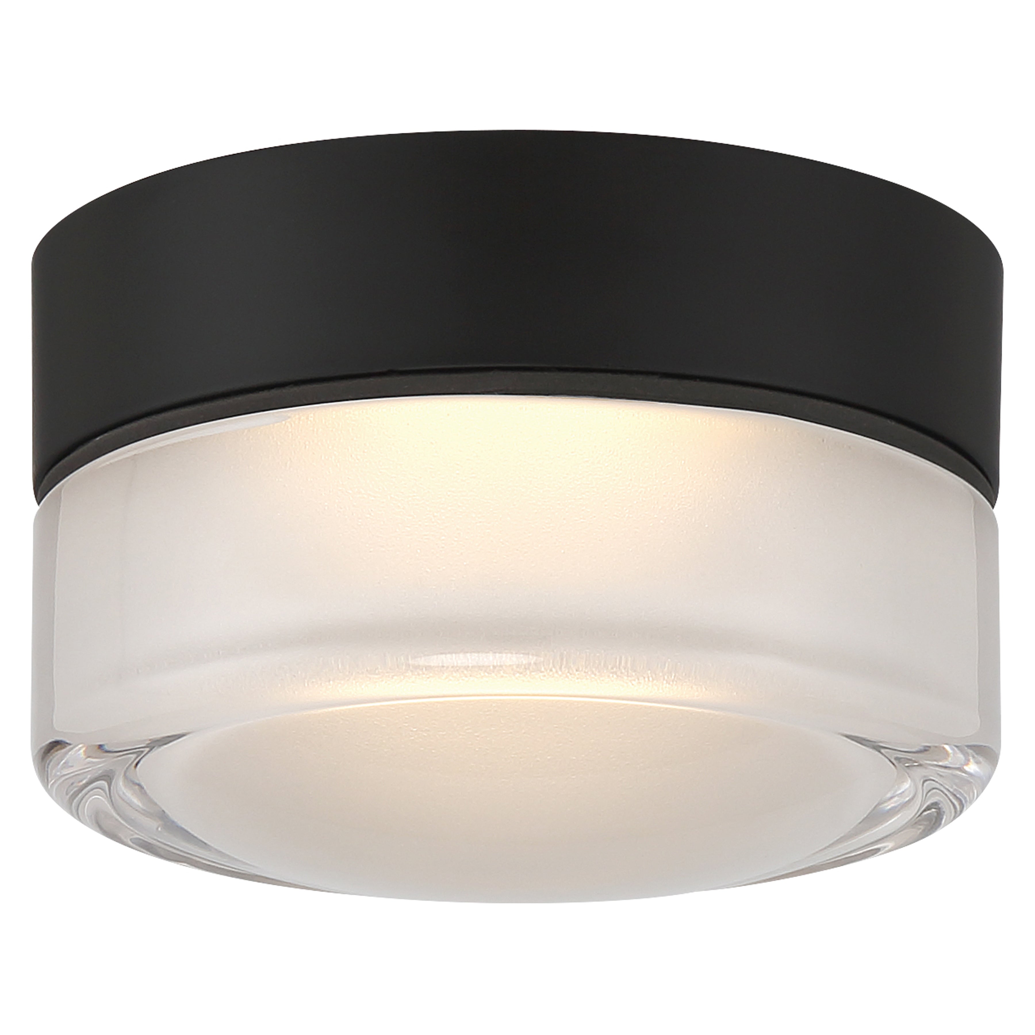 Masso LED Flush Mount, Clear Frosted Glass