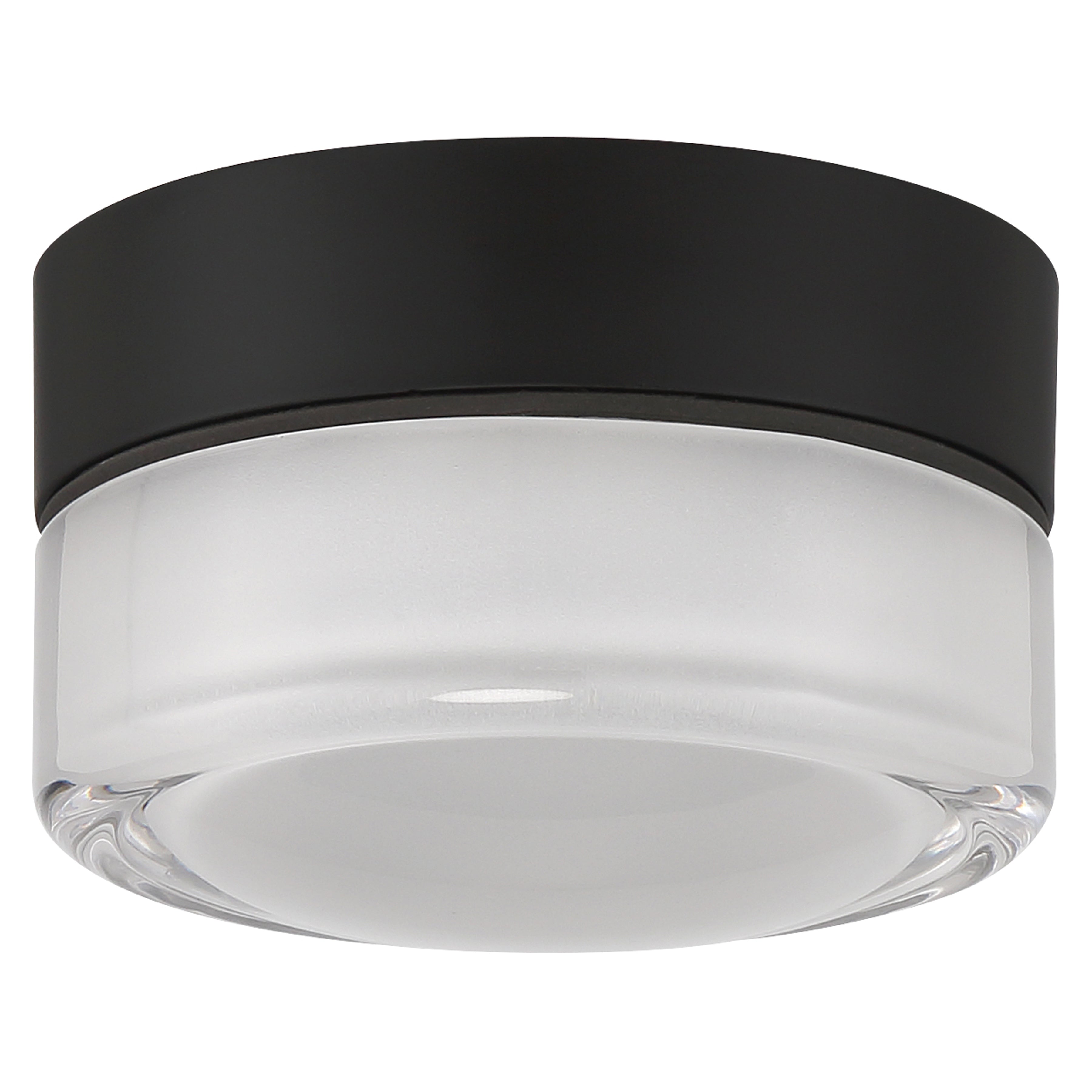 Masso LED Flush Mount, Clear Frosted Glass