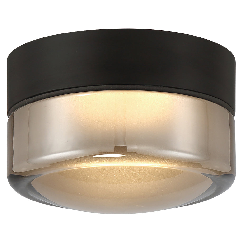 Masso LED Flush Mount, Smoke Glass
