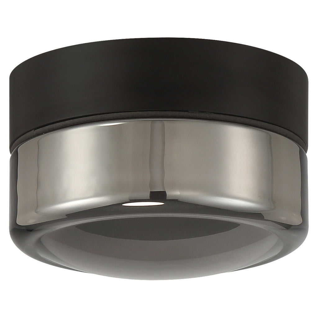 Masso LED Flush Mount, Smoke Glass