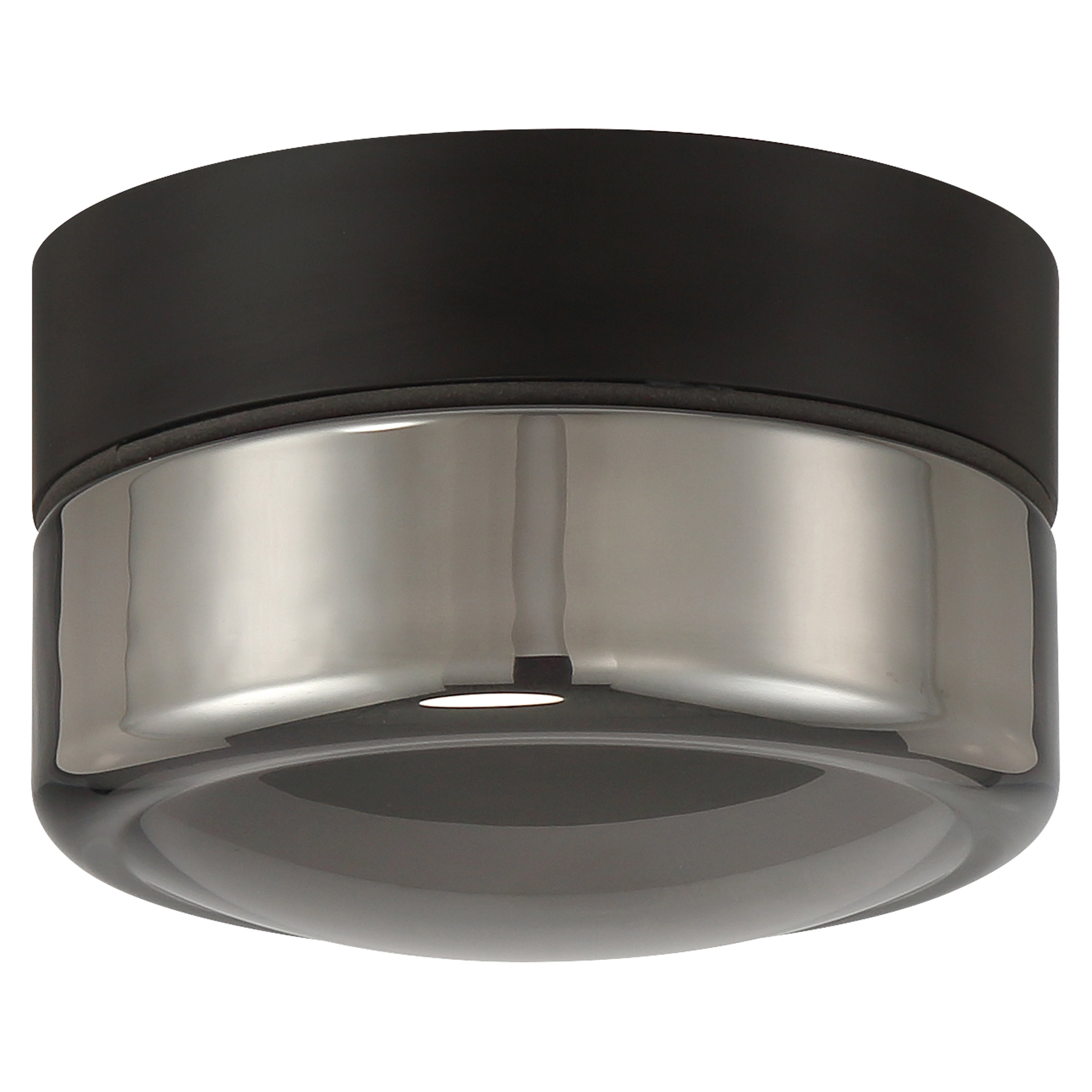 Masso LED Flush Mount, Smoke Glass