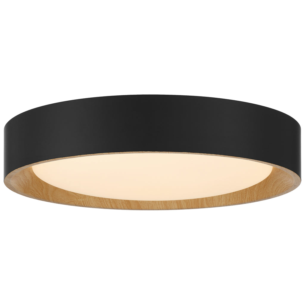 Maddy 3CCT LED Flush Mount, Matte Black / 17.5"