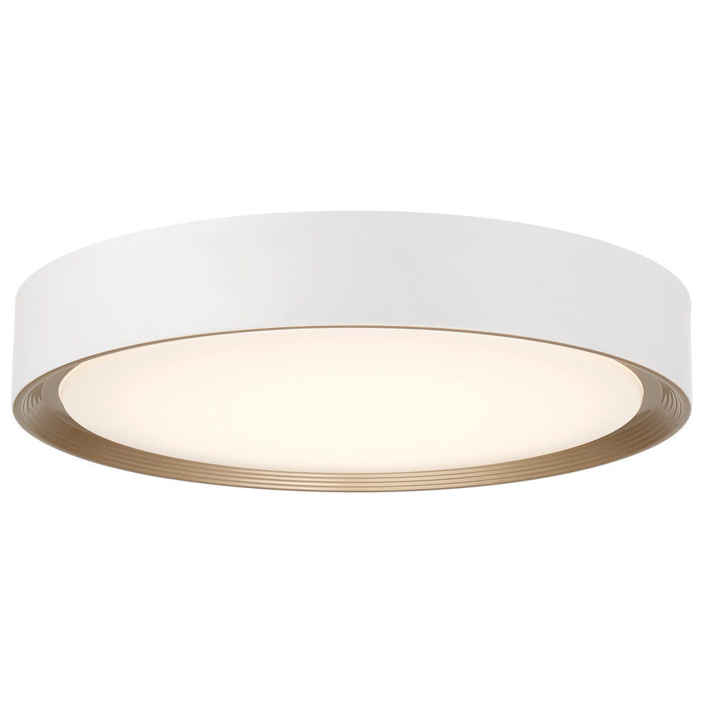 Malaga Color Selectable 3CCTLED Flush Mount, Matte White