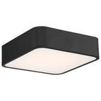 Granada LED Flush Mount, Black / 12"