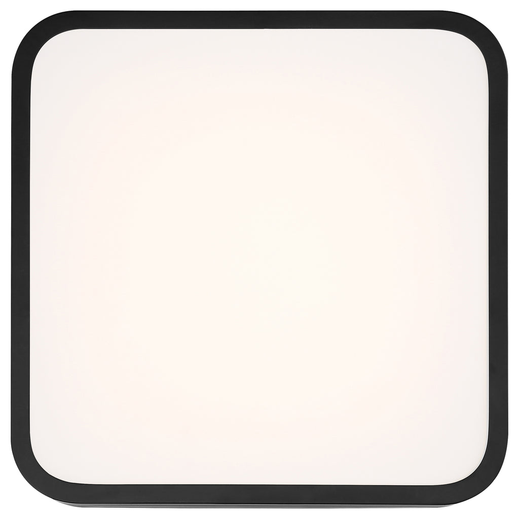 Granada LED Flush Mount, Black / 12"