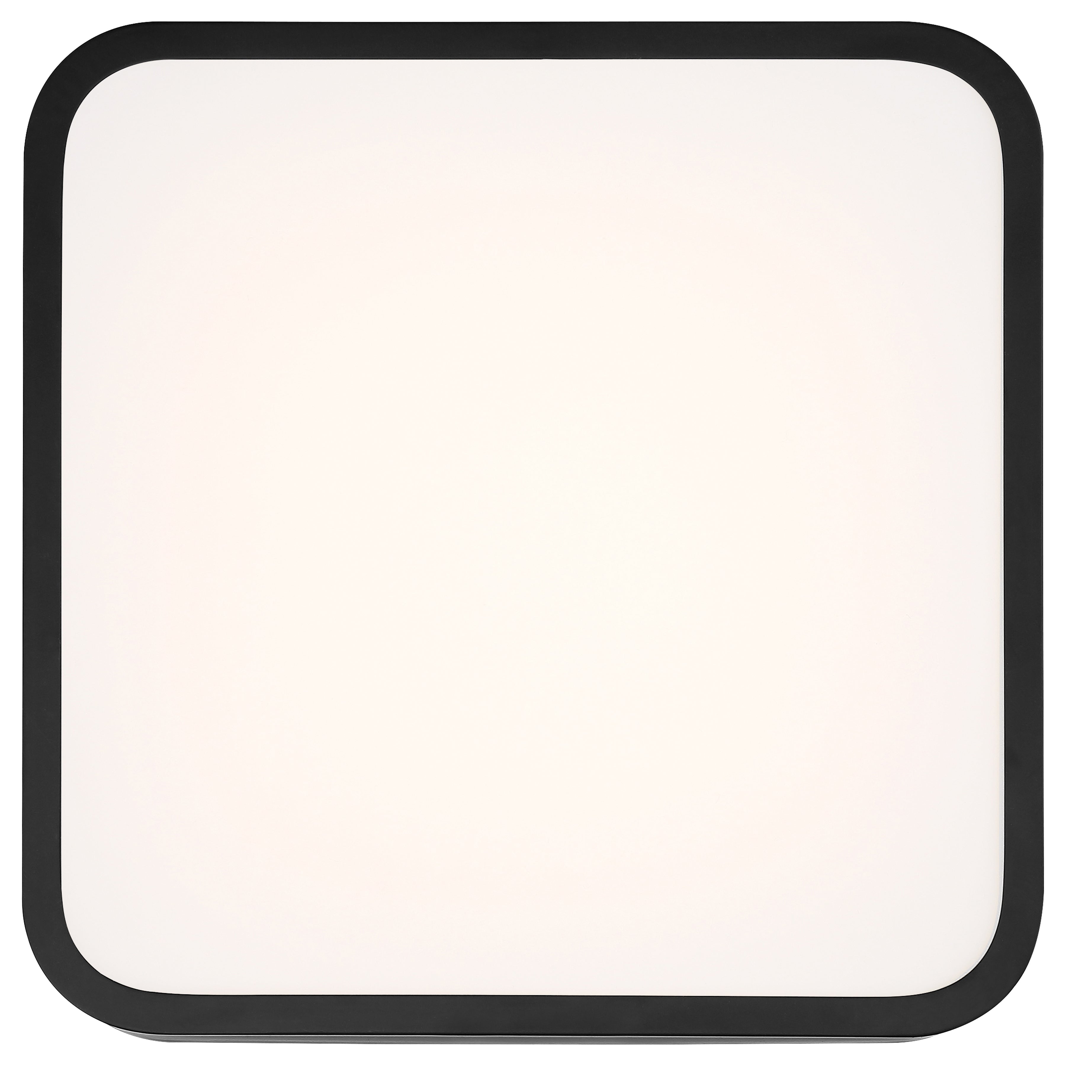 Granada LED Flush Mount, Black / 12"