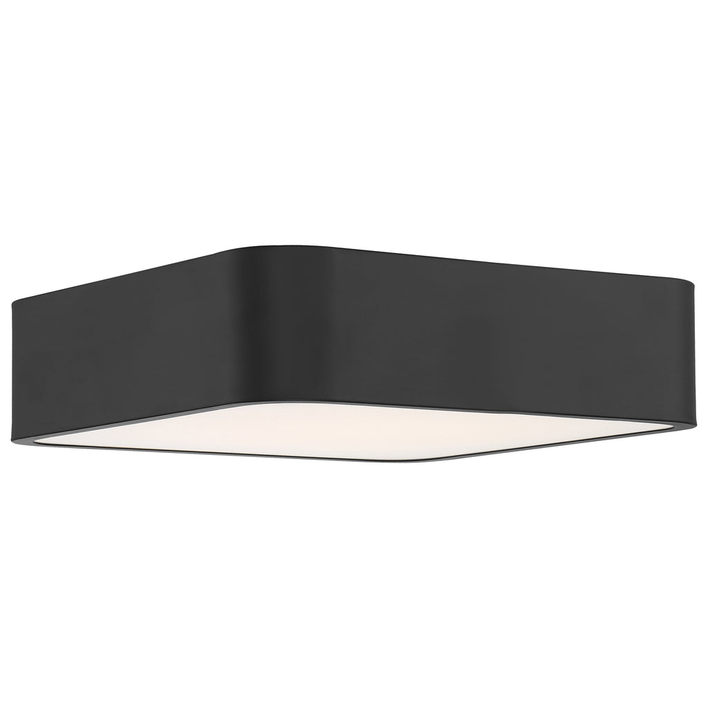 Granada LED Flush Mount, Black / 12"
