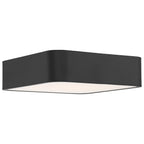 Granada LED Flush Mount, Black / 12"