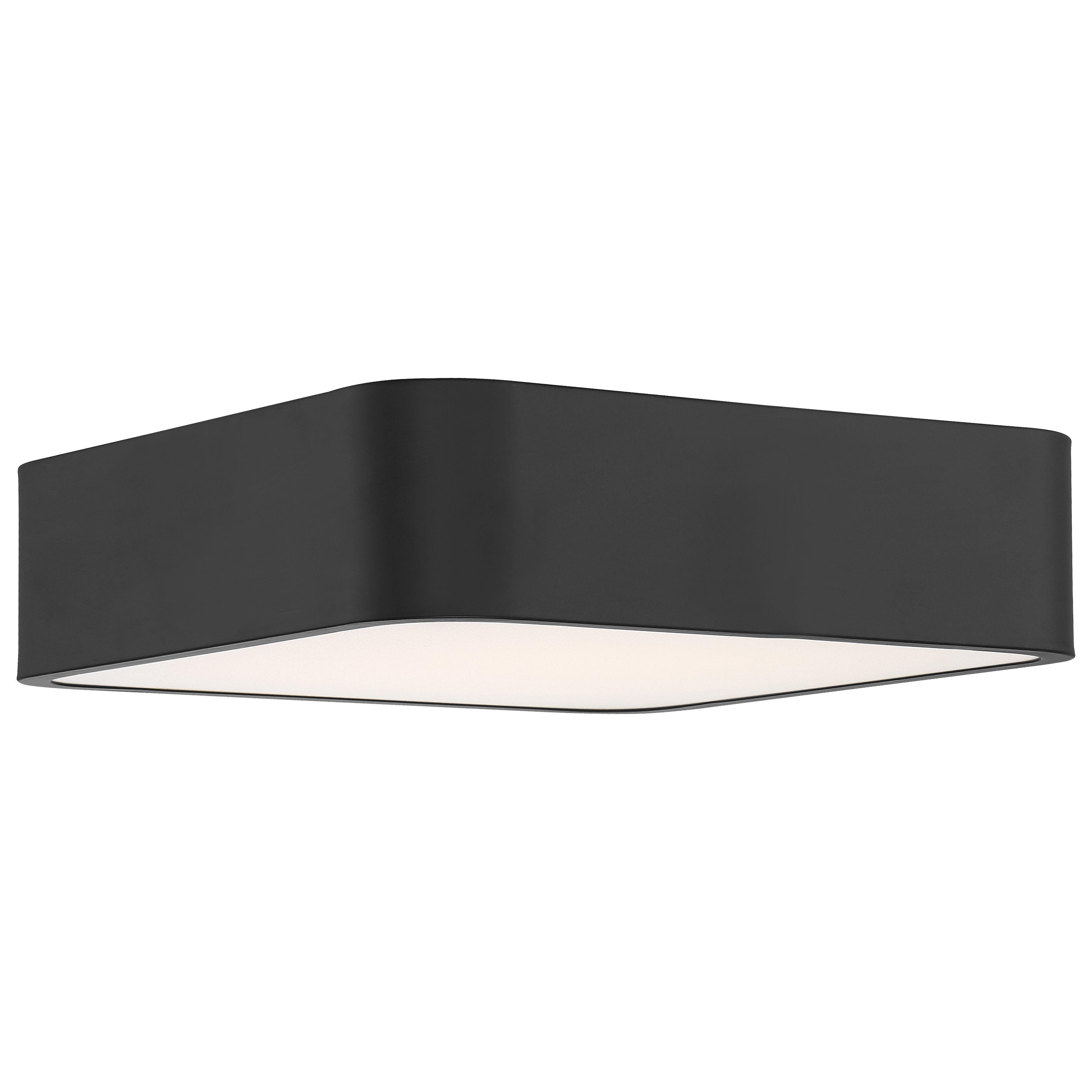 Granada LED Flush Mount, Black / 12"