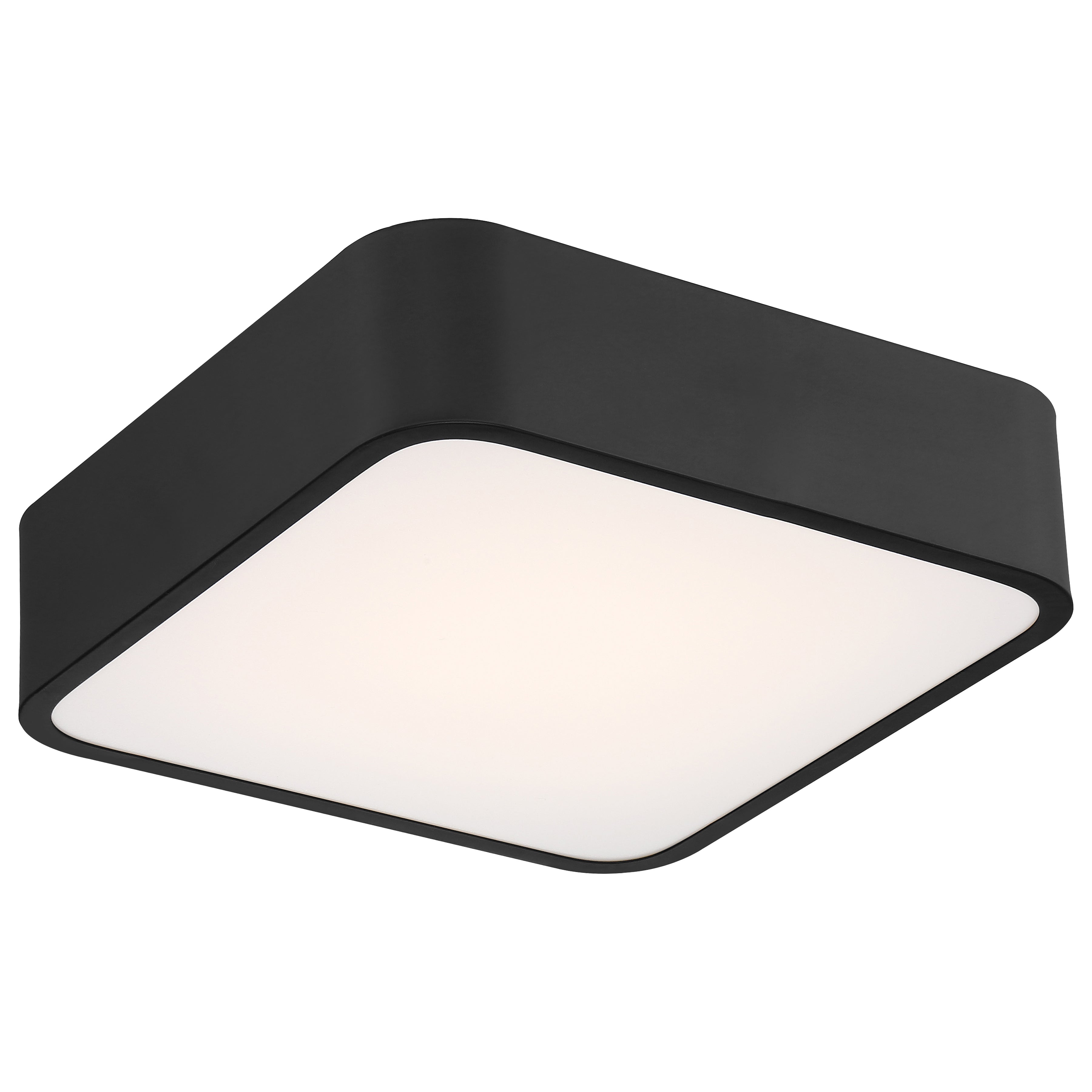 Granada LED Flush Mount, Black / 12"