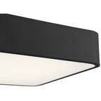 Granada LED Flush Mount, Black / 12"