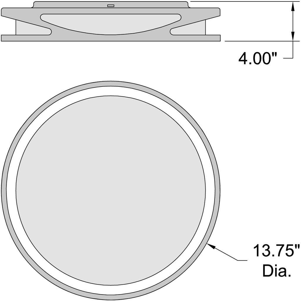 Access Lighting Lucia LED Flush Mount, White / 13.75", image 5