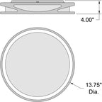 Access Lighting Lucia LED Flush Mount, White / 13.75", image 5