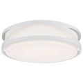 Lucia LED Flush Mount, White / 13.75"