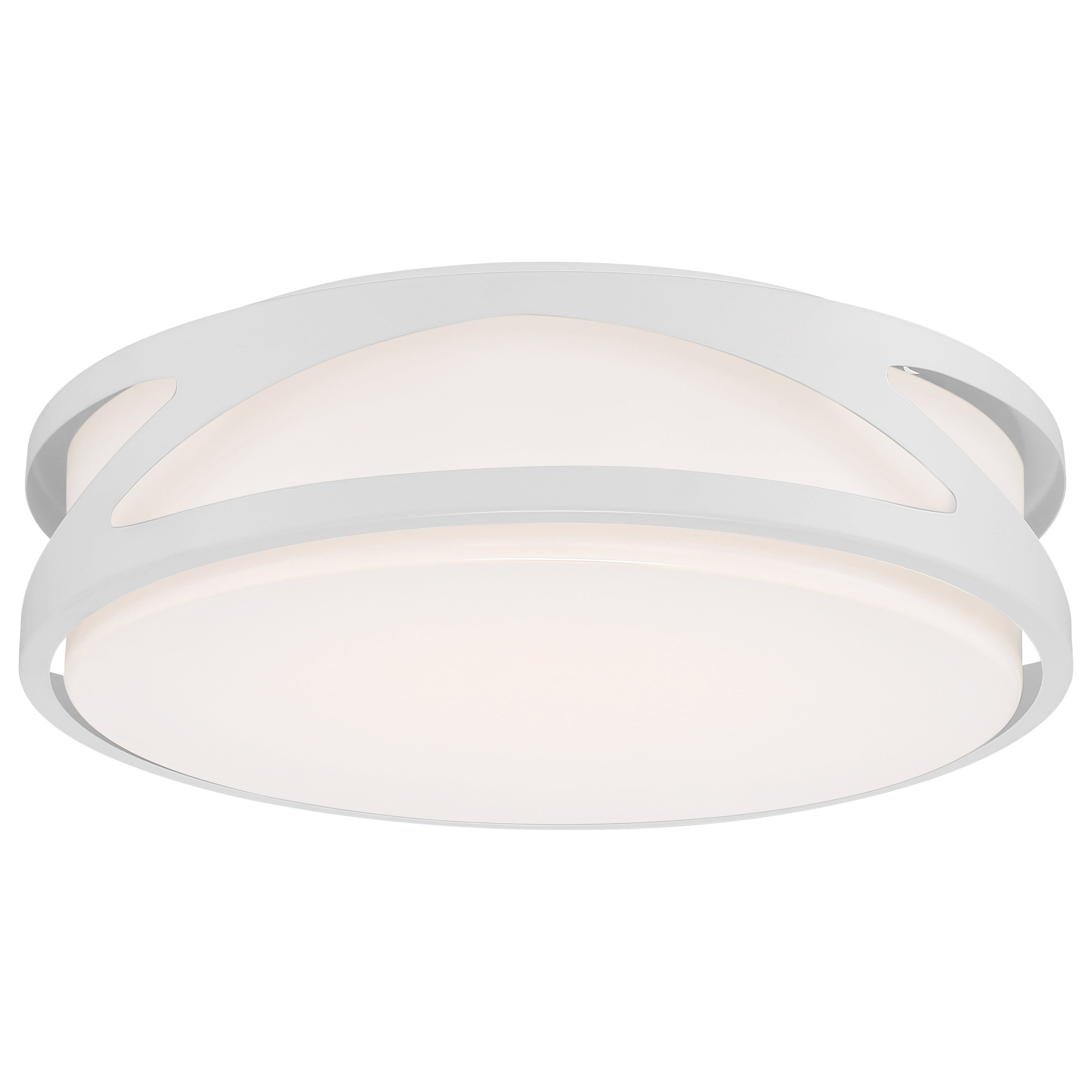 Lucia LED Flush Mount, White / 13.75"