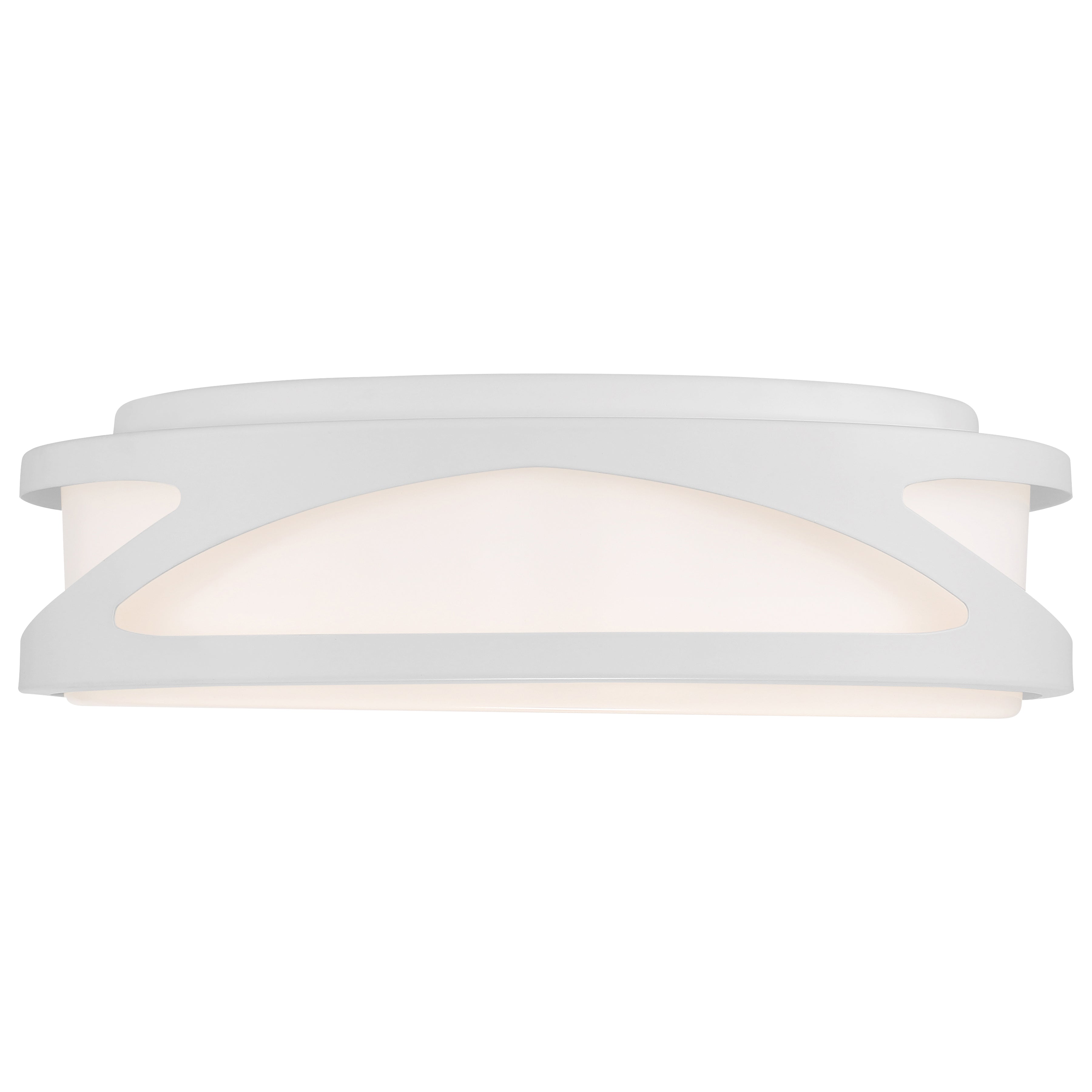 Lucia LED Flush Mount, White / 13.75"
