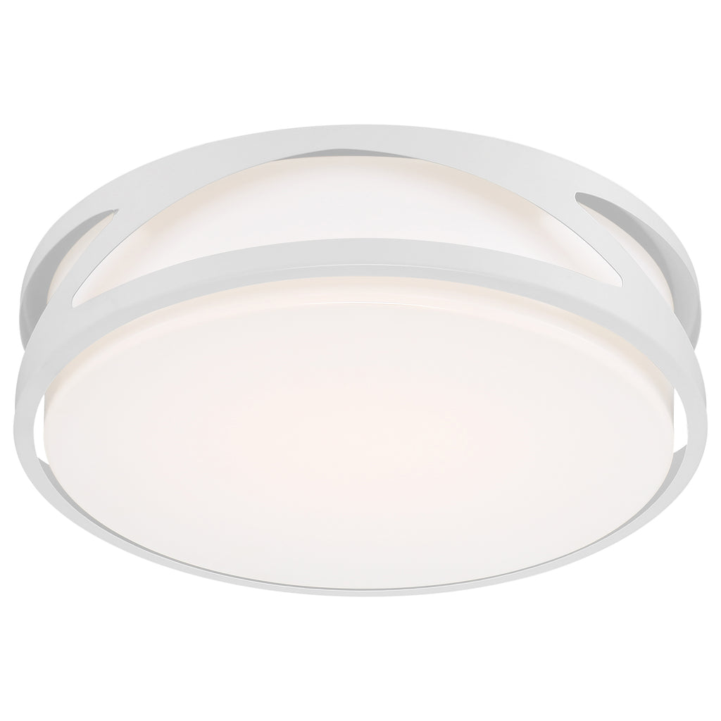 Lucia LED Flush Mount, White / 13.75"