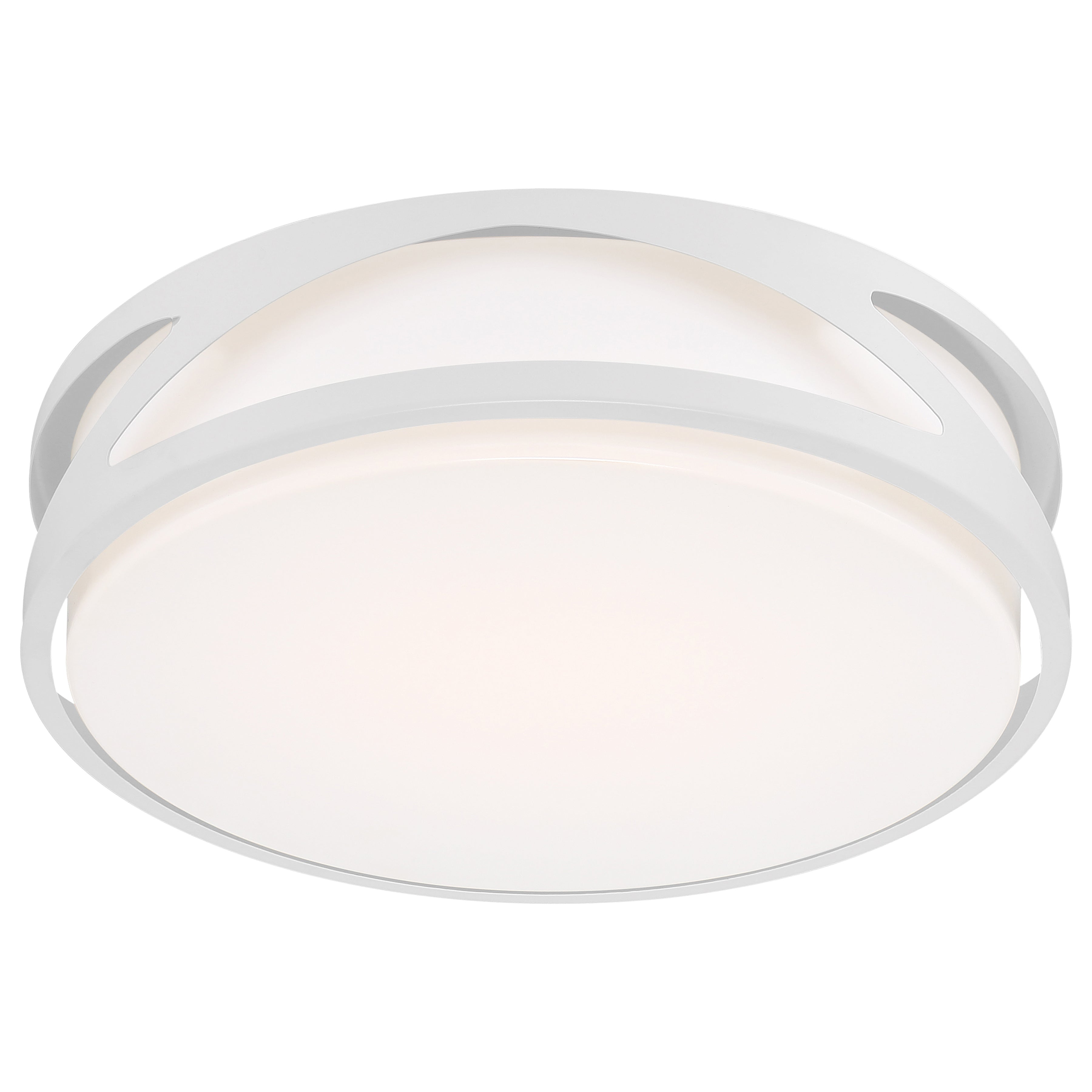 Lucia LED Flush Mount, White / 13.75"