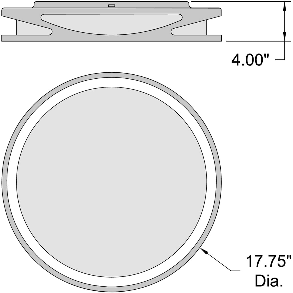 Access Lighting Lucia LED Flush Mount, White / 17.75", image 5