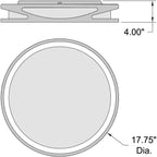 Access Lighting Lucia LED Flush Mount, White / 17.75", image 5