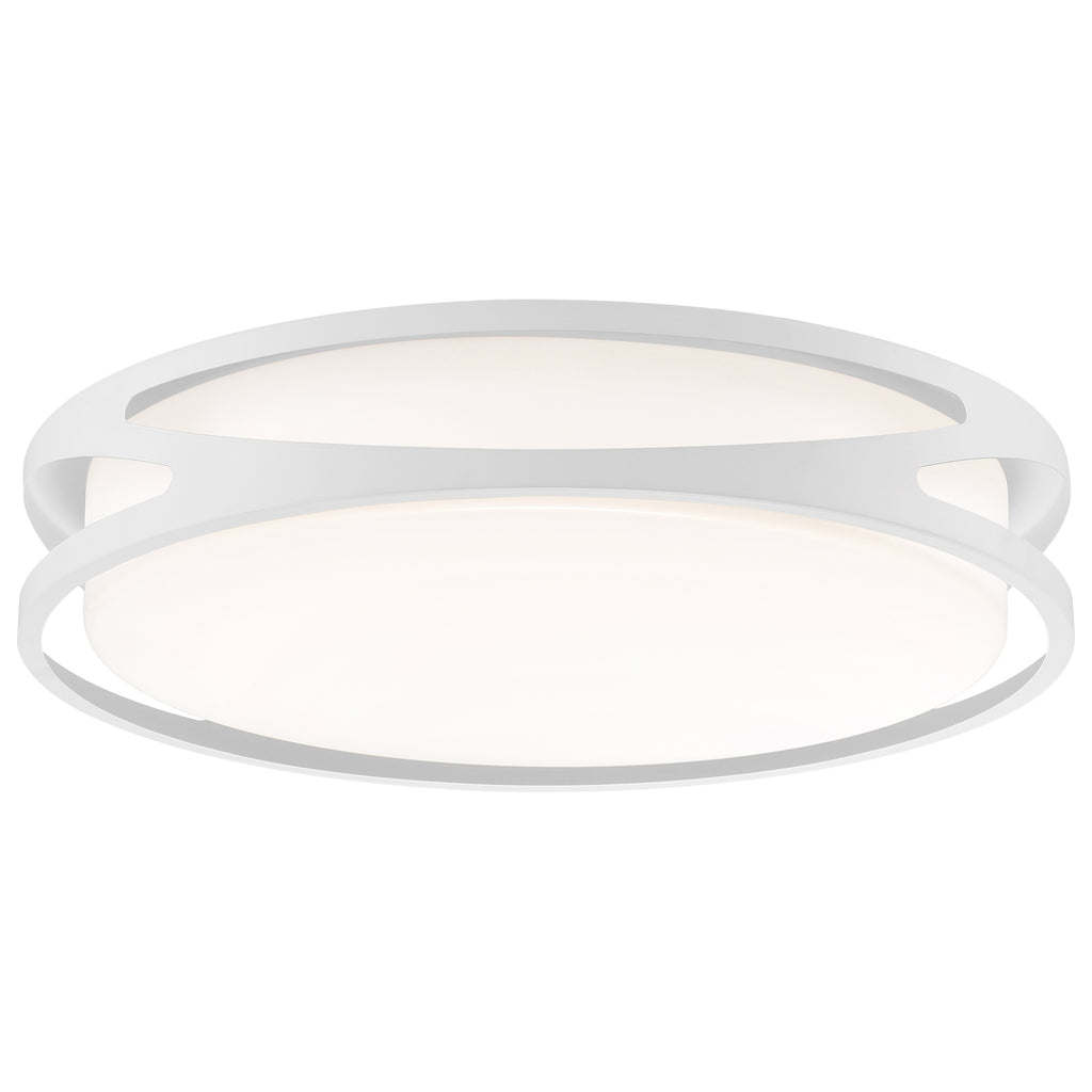 Lucia LED Flush Mount, White / 17.75"