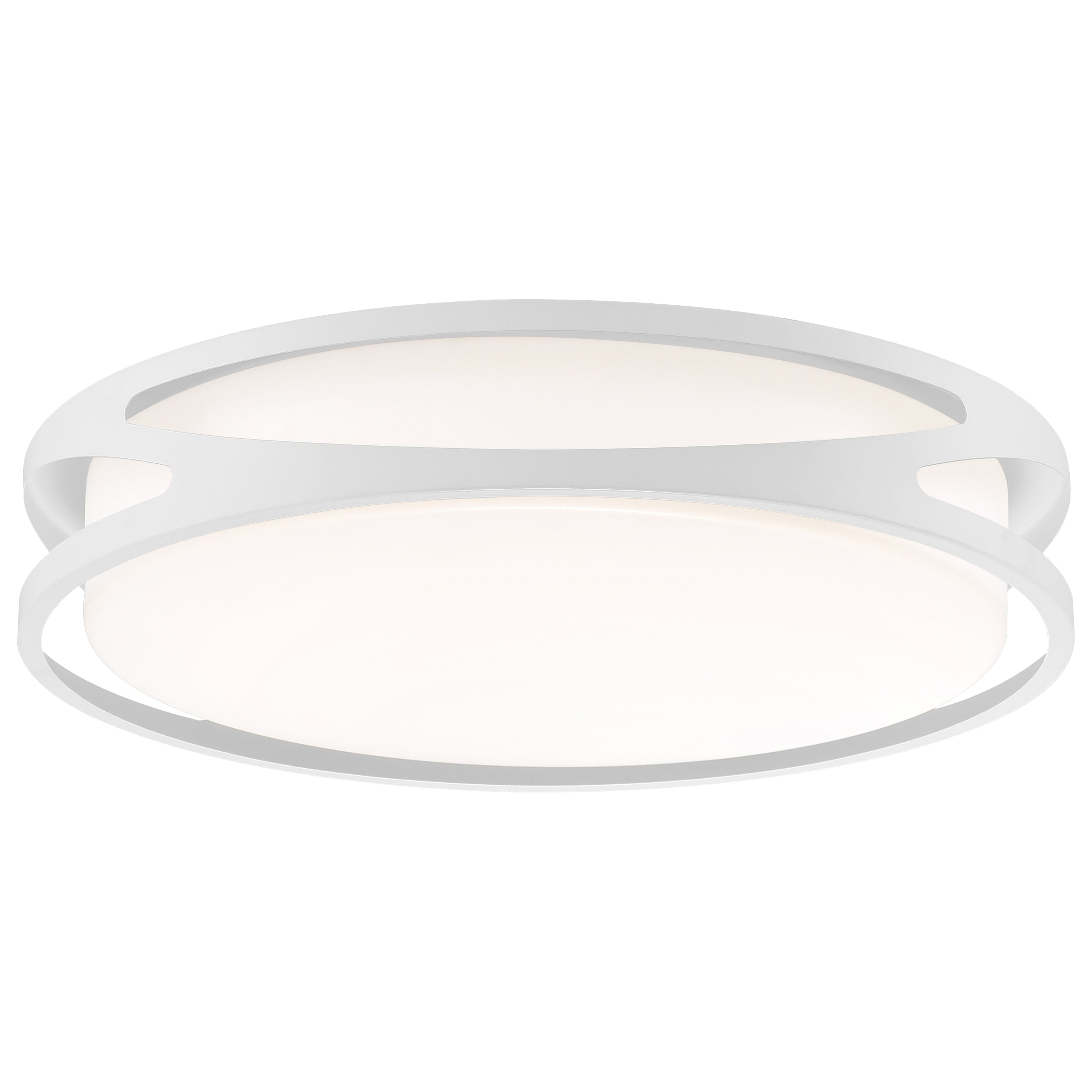 Lucia LED Flush Mount, White / 17.75"