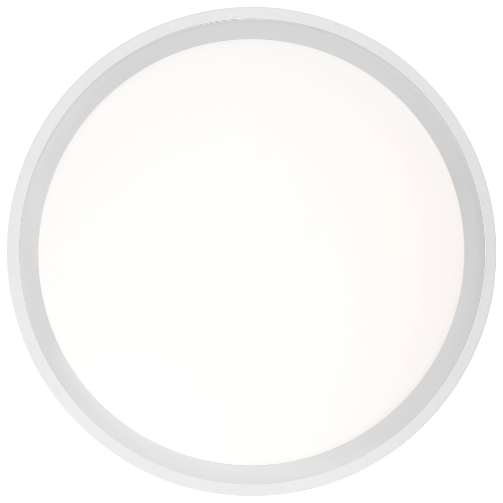 Lucia LED Flush Mount, White / 17.75"