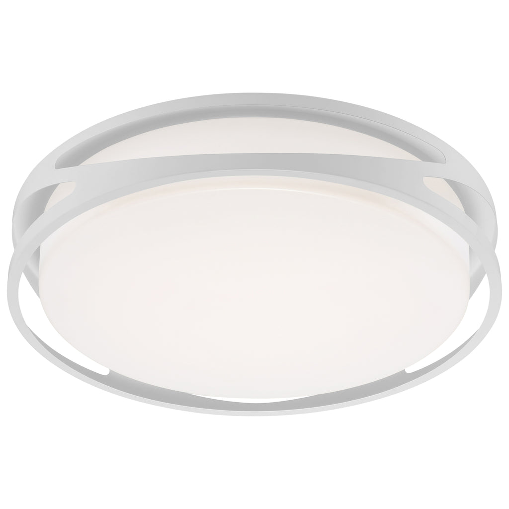 Lucia LED Flush Mount, White / 17.75"