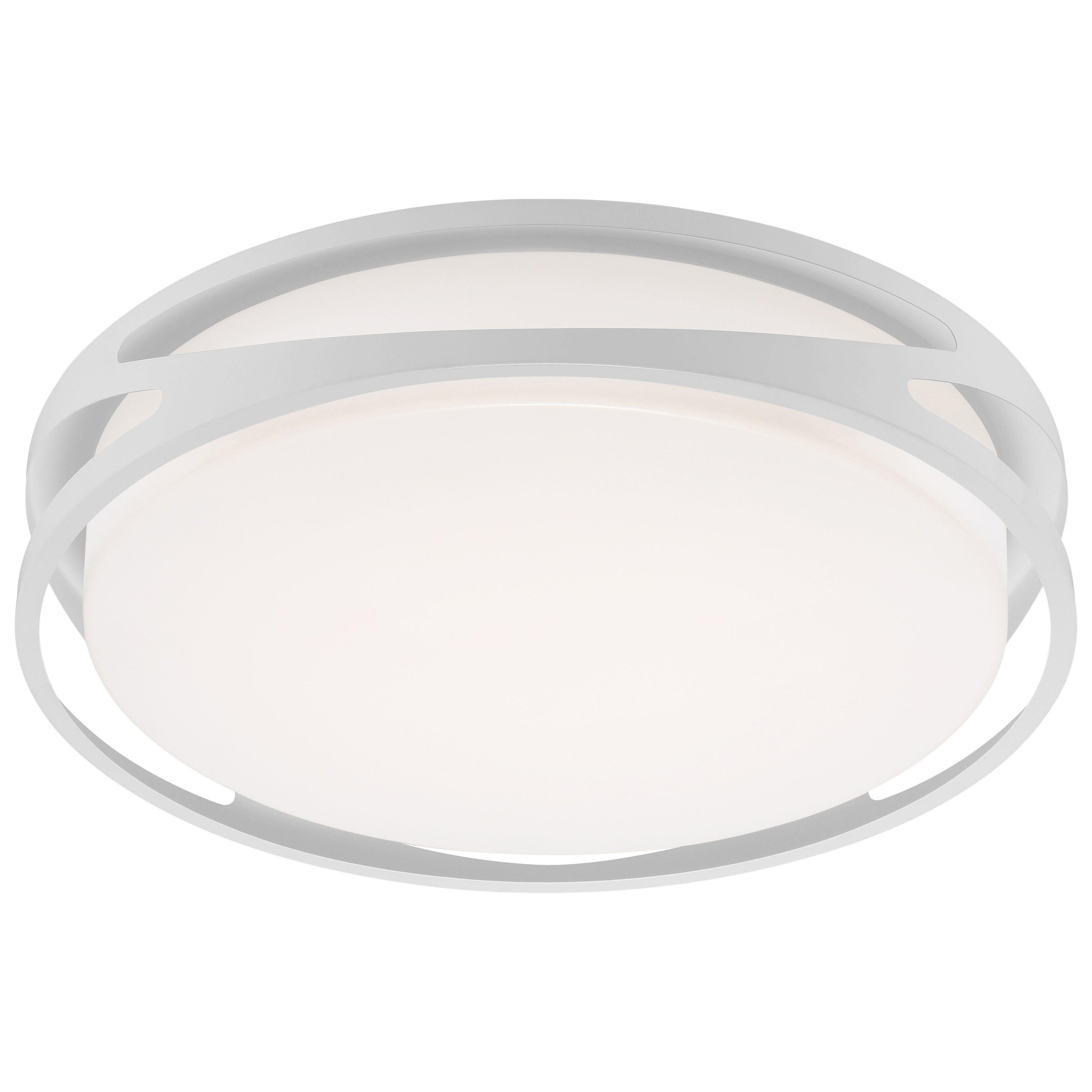 Lucia LED Flush Mount, White / 17.75"