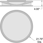 Access Lighting Lucia LED Flush Mount, Satin / 21.75", image 8