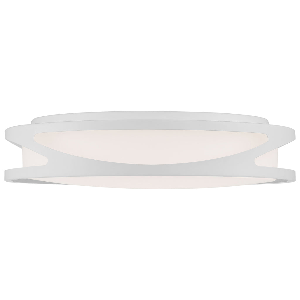 Lucia LED Flush Mount, White / 21.75"
