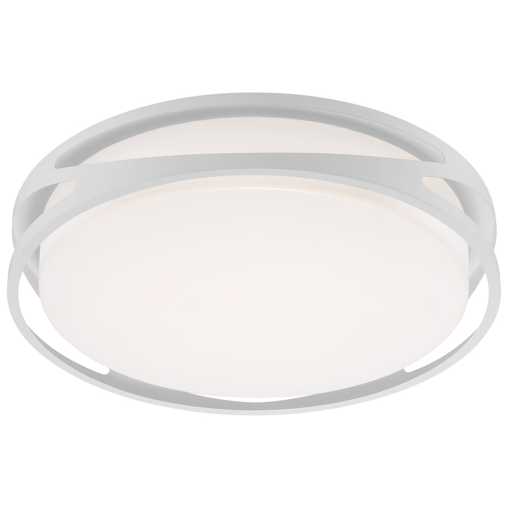 Lucia LED Flush Mount, White / 21.75"