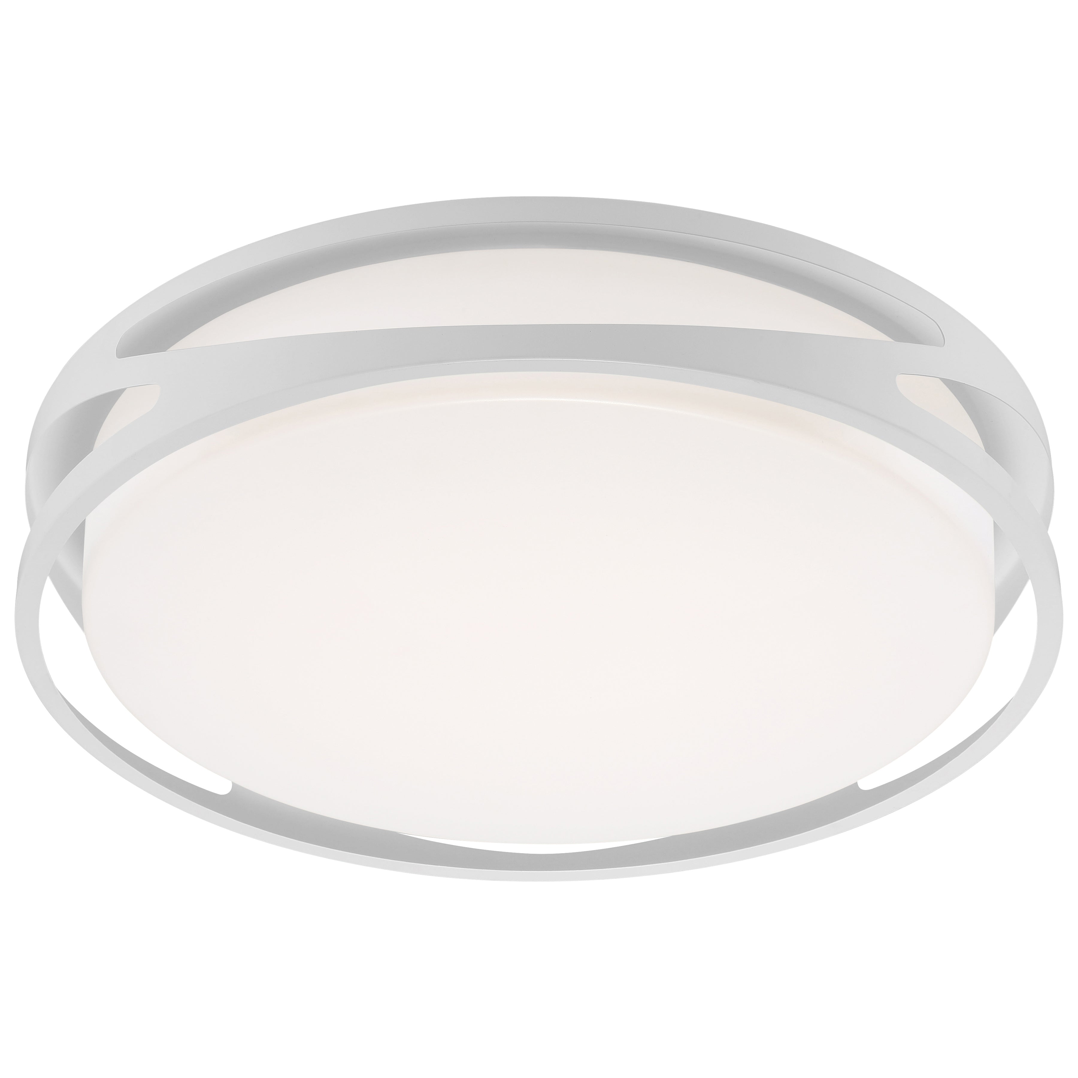 Lucia LED Flush Mount, White / 21.75"