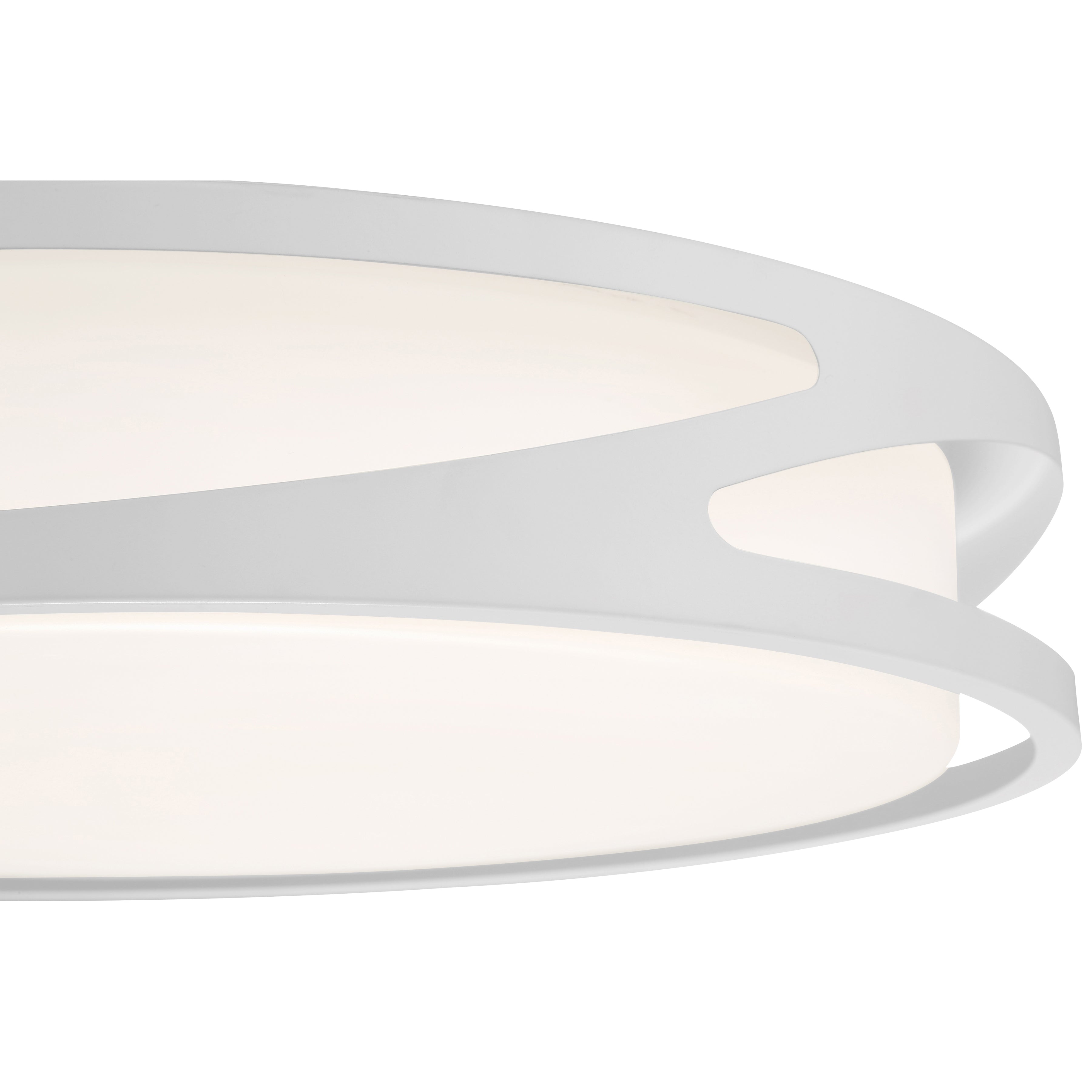 Lucia LED Flush Mount, White / 21.75"