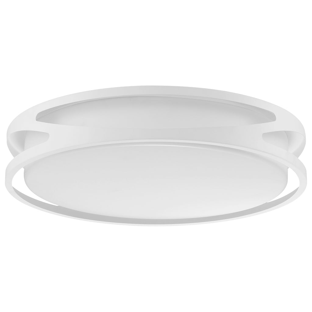 Lucia LED Flush Mount, White / 21.75"