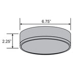 Access Lighting Beat Dual Voltage LED Flush Mount, image 8