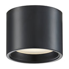 Reel Dual Voltage LED Flush Mount, Black / 5.25"