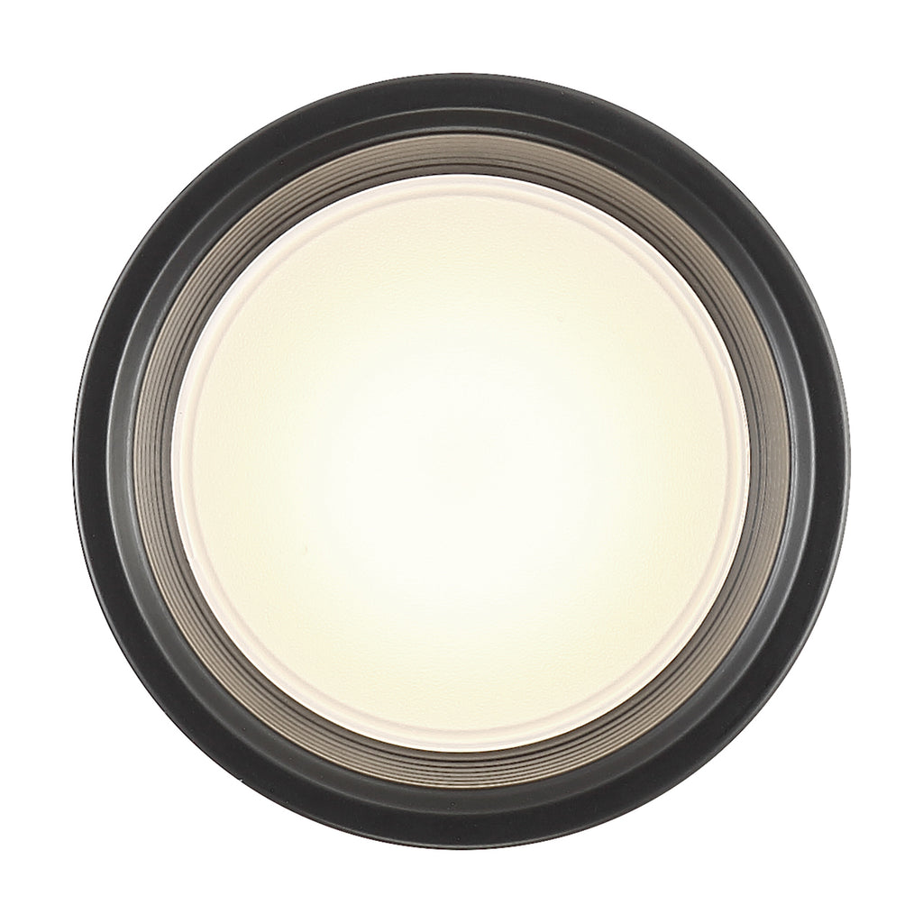 Reel Dual Voltage LED Flush Mount, Black / 5.25"