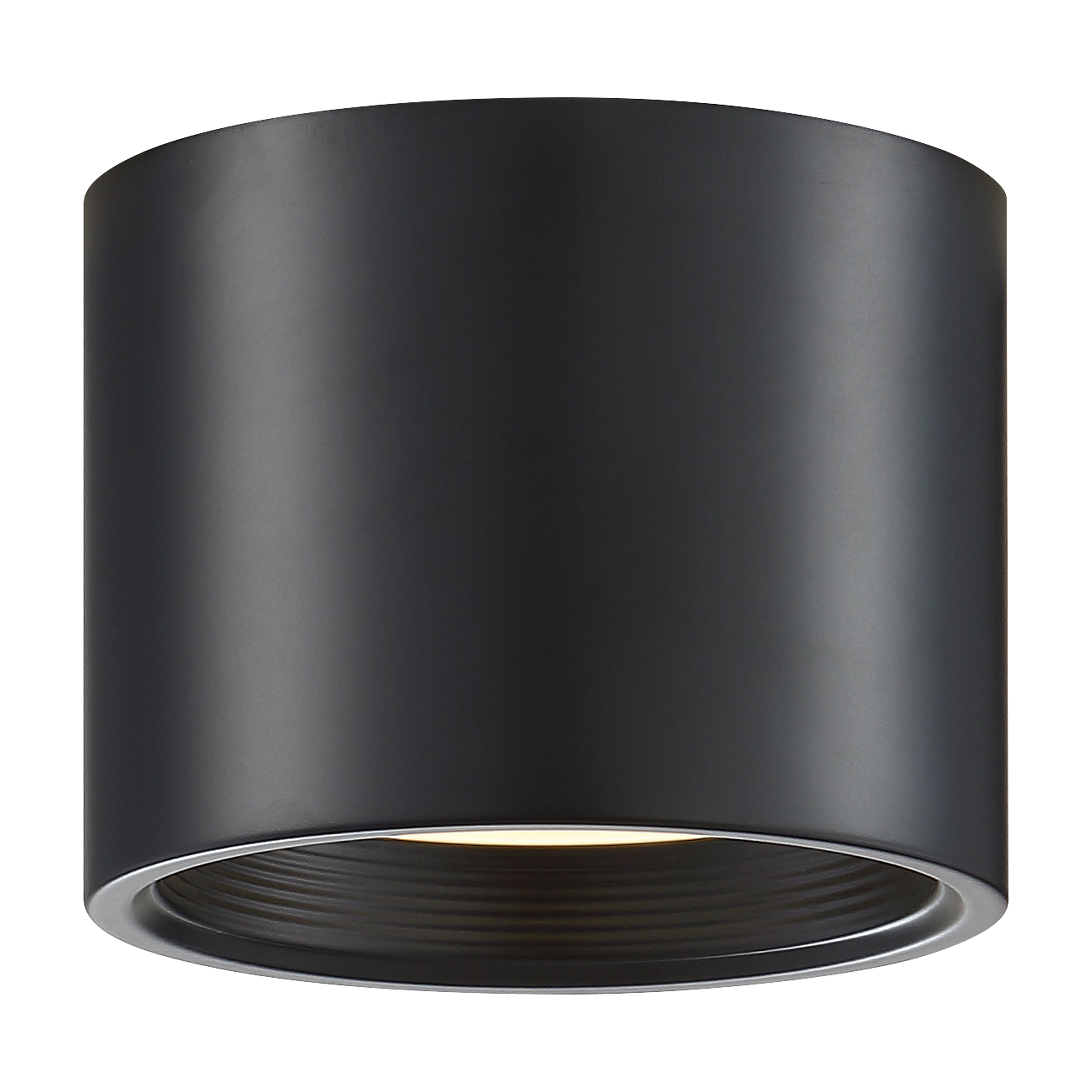 Reel Dual Voltage LED Flush Mount, Black / 5.25"