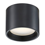 Reel Dual Voltage LED Flush Mount, Black / 5.25"