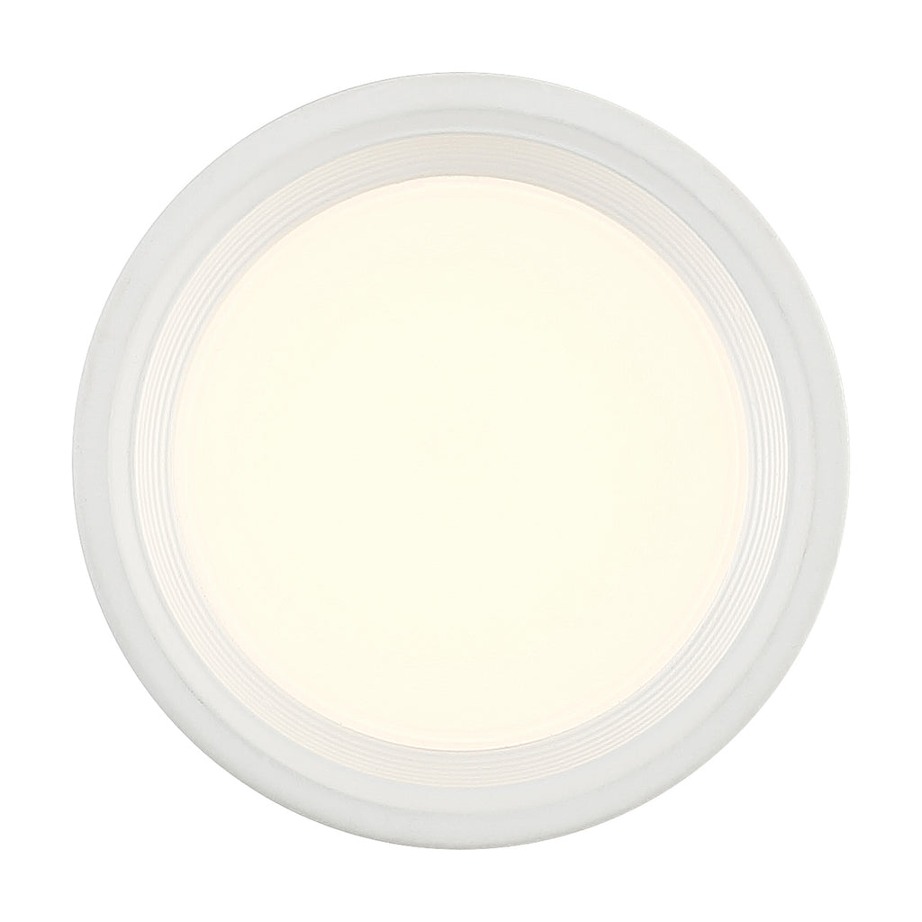 Reel Dual Voltage LED Flush Mount, White / 5.25"
