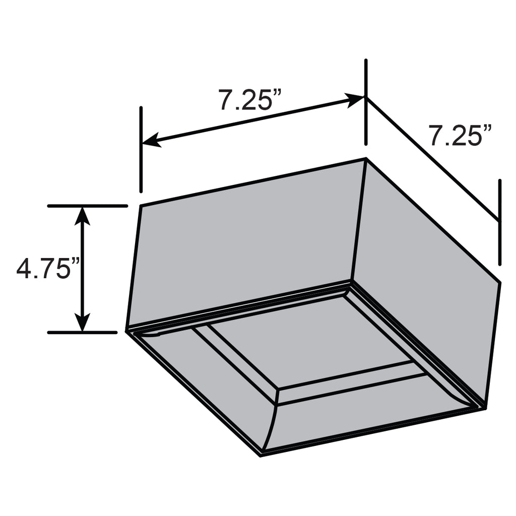 Access Lighting Bloc Dual Voltage LED Flush Mount, Black, image 7