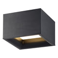 Bloc Dual Voltage LED Flush Mount, Black