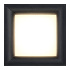 Bloc Dual Voltage LED Flush Mount, Black