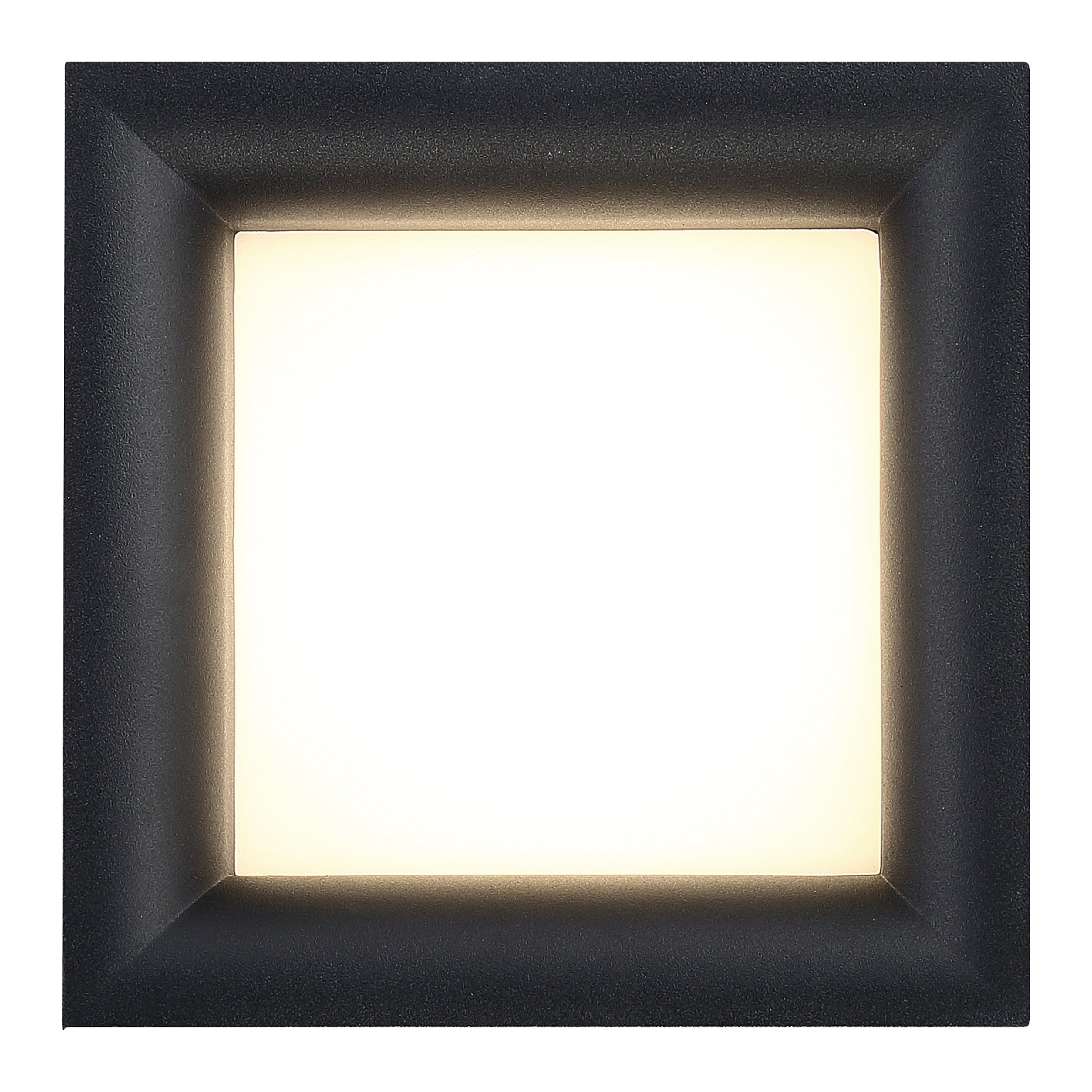 Bloc Dual Voltage LED Flush Mount, Black